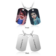 Personalized Stainless Steel Photo Necklace