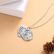 Stainless Steel Life of Tree Heart Shape Necklace