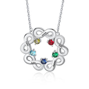 Rhodium Plated Infinity Necklace