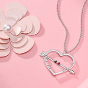 Copper Arrow and Heart Pendant Name Necklace