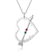 Copper Arrow and Heart Pendant Name Necklace