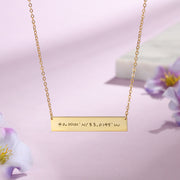 Latitude Longitude Bar Necklace