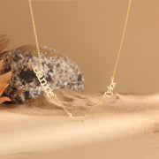 Personalized Three Name Necklace