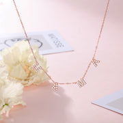 925 Sterling Silver & Crystal Letter Name Necklace