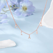 925 Sterling Silver Five Letter Name Necklace