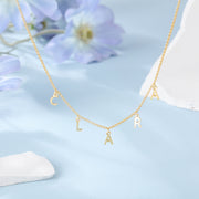 925 Sterling Silver Five Letter Name Necklace