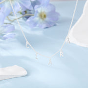 925 Sterling Silver Five Letter Name Necklace