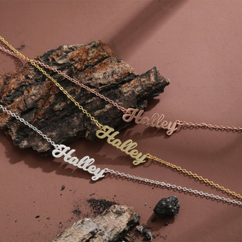 925 Silver Personalized Name Letter Necklace