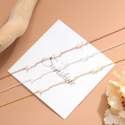 Personalized Three Name Letter Necklace
