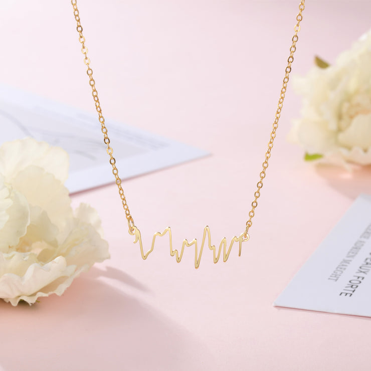 Personalized Heartbeat Name Necklace
