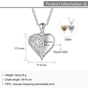Personalized Rhodium plated Heart Shape Photo Necklace