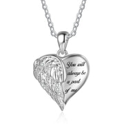 Personalized Rhodium plated Heart Shape Photo Necklace