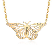 Personalized Stainless Steel Butterfly Necklace