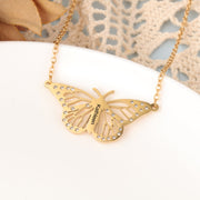 Personalized Stainless Steel Butterfly Necklace