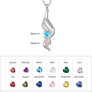 Rhodium Plated Mother Necklace