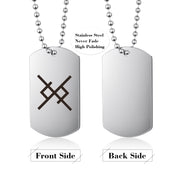 Stainless Steel Army Card Necklace