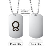 Stainless Steel Army Card Necklace