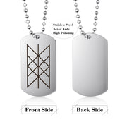 Stainless Steel Army Card Necklace