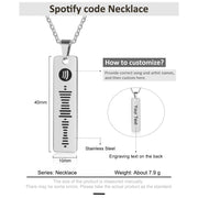 Personalized Stainless Steel Spotify Code Necklace