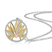 S925 Silver Flower Pendant Necklace