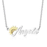 Personalized Rhodium Plated Cuatom Name Necklace