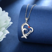 S925 Silver LOVE Heart Necklace