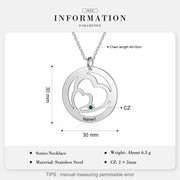 Personalized Stainless Steel Heart Shape Necklace