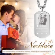 Personalized Stainless Steel Spotify Code Photo Necklace