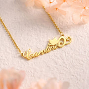 Personalized Rhodium Plated Name Custom Necklace