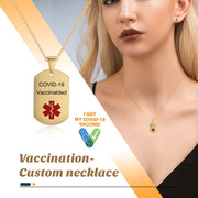 Personalized Titanium Steel Vaccination Necklace