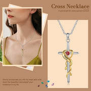 Cooper Cross Vine Pendant Necklace