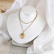 Stainless Steel Personalized Birthflower Necklace