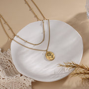 Stainless Steel Personalized Birthflower Necklace
