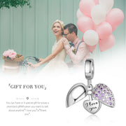 Personalized Rhodium Plated Jewelry Charm Beads