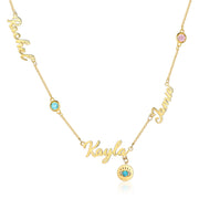 Gold Plated Evil Eye Name Necklace
