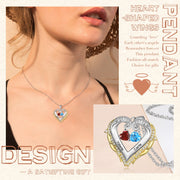 925 Silver Heart Birthstone Pendant Necklace