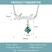 Personalized Name Necklace White Gold Plated Christmas Gift