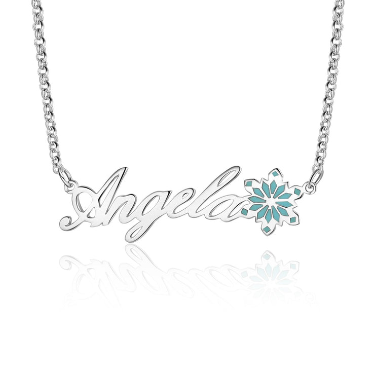 Personalized Name Necklace White Gold Plated Christmas gift