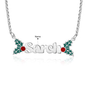Personalized Name Necklace White Gold Plated Christmas Gift