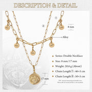 Personalized Alloy Multi Chain Evil Eye Necklace