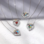 Personalized Birthstone Animal Swan Heart Shape Pendant Necklace