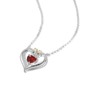 Personalized Birthstone Animal Swan Heart Shape Pendant Necklace