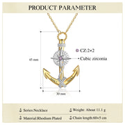 Jewelry Personalized Demon Eye Eight-pointed Star Anchor Necklace