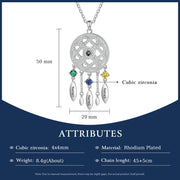 Personalized Dreamcatcher Evil Eye Necklace