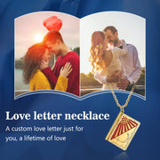 Custom Stainless Steel Book Necklace
