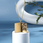 Custom Stainless Steel Book Necklace