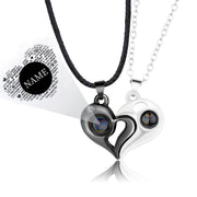 Copper Personalized 100 Language I Love You Projection Necklace