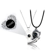 100 Languages Heart I Love You Projection Necklace