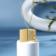 Custom Birthstone Book Necklace