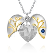 Rhodium Plated Heart Photo Necklace